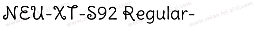 NEU-XT-S92 Regular字体转换